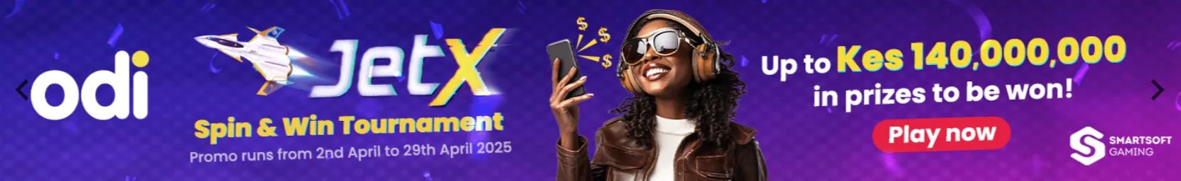 Exciting JetX crash game, similar to Aviator, on Odibet Kenya